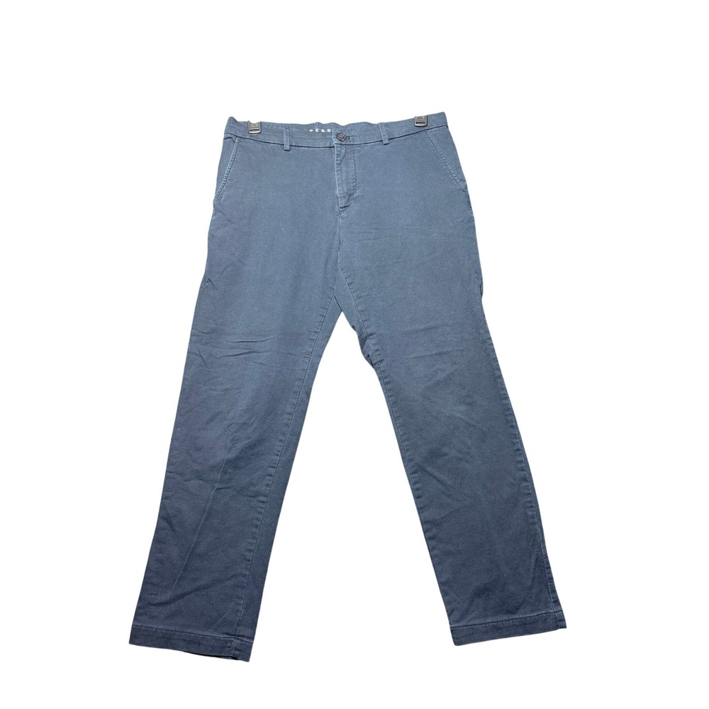 Perry Ellis Chino Pants Mens 34x30 Blue Excellent Slim Fit Stretch PX4123